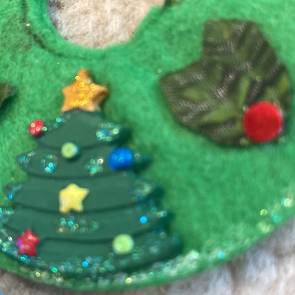 Three felt wine glass identifiers. Christmas theme. - Picture 3 of 5